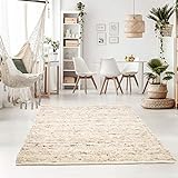 Taracarpet Handweb-Teppich Oslo Wolle im Skandinavischem Landhaus Design Wohnzimmer Esszimmer...