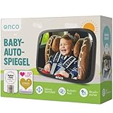 Onco 360° Baby Autospiegel - 100% bruchsicher & rutschfest, 2024 & 2023 preisgekrönt, klare &...