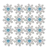 CLISPEED 30 Stück Teiliges Schneeflocken Strass Kristall Applikationen mit Funkelnden Rhinestone...