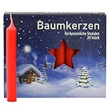 Ebersbacher Kerzenfabrik Baumkerzen rot , 20 Stück, Größe 13x105mm , BK20/250