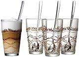 Ritzenhoff & Breker Latte Macchiato Gläser-Set, 4-Gläser und 4 Löffel
