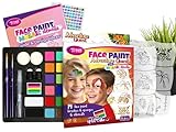 TyToo Gesichtsfarben-Set für Kinder, Partys, Geschenke, mit Gesichtsfarben-Schablone,...