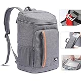 QINGLOU 28L Kühlrucksack Thermo Rucksack Picknickrucksack Kühltasche Groß Isoliert Cooler Bag...