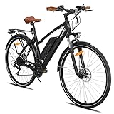 HILAND Citybike Elektrofahrrad, 28 Zoll, mit 7-Gang Shimano Kettenschaltung E-Bike, E-Trekking,...