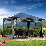 BRAST® Alu Pavillon Premium | viele Modelle & Farben | Größen 3x4m 3,6x4,8m | inkl. Moskitonetz |...