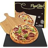 Hightopup Pizzastein für Backofen, Grill & Gasgrill | Pizzastein Set mit Beschichtung aus...