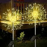 Solarlampen für außen Garten Deko, Annefly 120 LEDs 8 Modi Feuerwerk solarleuchten garten...