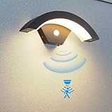 GBKDQQ 18W Außenwandleuchte mit Bewegungsmelder, LED Wandleuchte, IP65 Wasserdicht Aussen, 3000K...