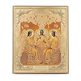 NKlaus Ikone Heilige Dreifaltigkeit Holz 15x18cm Heiligenbild Kunstbild 39110