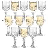 LDHHYH 12er-Set 50ml/5cl Schnapsgläser mit Stiel,Likörgläser mit Stiel, Likörglas mit Stiel,...
