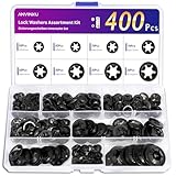ANVINKU 400 Stück Sicherungsscheiben, 7 Größen Sicherungsscheiben Innenzahn, Manganstahl...