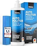 PRINOX® Profi Autopolitur 500ml inkl. Polierschwamm für alle Lacke - Schwarz, Weiß, Buntlacke,...