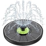 SZMP Solar Springbrunnen, 2024 Neue 3.5W Glas Solar Teichpumpe mit 7 Düsen & 4 Fixe Rohre Solar...