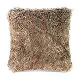 Fellkissen Simba gefüllt, Sofakissen in Felloptik, Extra flauschig Pelzkissen für Wohnzimmer,...