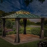 BRAST® Pavillon Aluminium Pagode 4x4m | viele Modelle & Farben | inkl. Moskitonetz + LEDs | festes...