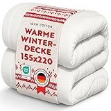 John Cotton New Way Bettdecke 155x220 - Innovativ & Atmungsaktive Winterdecke für Allergiker |...