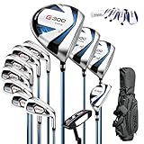 PGM Herren Golfschläger-Set MTG025-2 – 12-teilig, inkl. 3 Holz (#1, 3, 5), 1 Hybrid (#4H), 6...