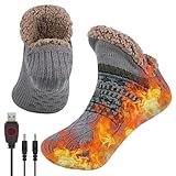 Elektrisch Fußwärmer 3-Stufig Elektrische Heizsocken für Damen und Herren, Flauschig Beheizbare...