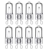 TaimeiMao 8 Stück G9 Halogenlampen, G9 Halogen Leuchtmittel 25W 230V und 40W 230V Dimmbare Halogen...