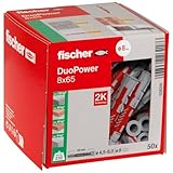 fischer DuoPower 8 x 65, Universaldübel, leistungsstarker 2-Komponenten-Dübel, Kunststoffdübel...