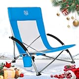 TIMBER RIDGE Strandstuhl Klappbar leicht Campingstuhl Faltbar 150kg Belastbar mit Niedrigen...