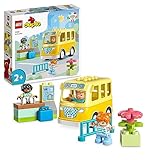 LEGO DUPLO Die Busfahrt Set, Bus-Spielzeug zum Aufbau sozialer Fähigkeiten, Motorikspielzeug mit...