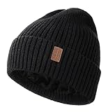 Wmcaps Mütze Herren Winter, Thermo Strickmützen für Herren, Warme Fleece Laufmütze Beanie Damen...