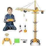 deAO RC Bauturmkran, Kran, ferngesteuert, für Kinder, Höhe 128 cm, 6 Kanäle, ferngesteuert,...