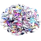 Canollo 200 Stück Acryl Strasssteine Set, Bunt Strass Nagelzubehör, Edelsteine in Verschiedenen...