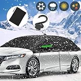 Big Ant Windschutzscheibenabdeckung Auto mit Reflexstreifen - Halbgarage Autoabdeckung für Schnee,...