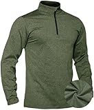 TACVASEN Winterpullover Herren Pullover Half Zip Microfleece Laufshirt Langarm Sport Warme Tops...