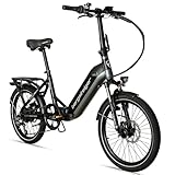 Bergsteiger London 20 Zoll E-Bike Klapprad mit 250 Watt Motor, Scheibenbremsen, Aluminium Ebike für...