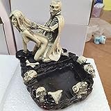 Xshelley Halloween-Totenkopf-Aschenbecher aus Kunstharz - Handwerk, Kreativer Sexy Mann,...
