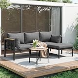 Jtyca Garten Loungemöbel Set, Balkon Möbel, Terassenmöbel Außen mit Sofa, Couchtisch,...