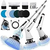 BGIUSQF Elektrische Reinigungsbürste, Power Scrubber, Electric Cleaning Brush mit 8 Austauschbaren...