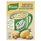 KNORR Cup a Soup Kartoffel Cremesuppe mit Knusper-Croûtons schnelle Suppe ohne...
