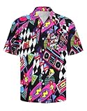 tiorhooe 80er Jahre Herren Hawaii Shirt Retro Hawaiihemd Kurzarm Knopfleiste Hawaii Hemd