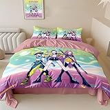 Myhozee K POP Cartoon Fashion 100% Baumwolle Zip Up Vier teiliges Bettwäscheset Mädchen...