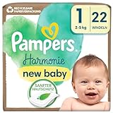 Pampers Harmonie Baby Windeln Größe 1, 22 Windeln, 2kg-5kg