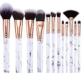 Make up Pinsel Set Start Makers Professional 12Pcs Set Aus Marmor Pinselset Makeup Mit Foundation...