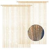 AHEJIOO 2 Stücke Fadenvorhang, 100 X 200cm Türvorhang, Fadenvorhang Insektenschutz, Perlenvorhang,...
