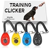 Diyife Hunde Clicker, 4 Stück Trainings-Clicker mit Handschlaufe, Klicker mit Großem Knopf,...