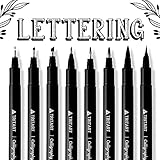 Tritart Kalligraphie Stifte Set – 8 Pinselstifte, Brush Pens mit verschiedenen Stiftspitzen –...