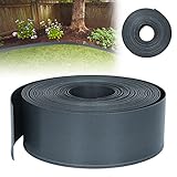 UISEBRT Rasenkante Kunstoff 20m - Lawn Edging Roll Plastic Beeteinfassung Gartenzaun Beetumrandung...