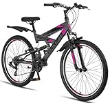 Licorne Bike Strong V Premium Mountainbike in 26 Zoll - Fahrrad für Jungen, Mädchen, Damen und...