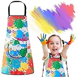 COYUN 1pcs Malschürze Kinder, Schürze Schule für Mädchen Junge, Verstellbare Kochschürze mit...