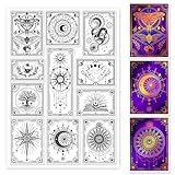 GLOBLELAND Magic Moon Sun transparente Stempel für Karten, magische Tarotkarten, Silikon,...