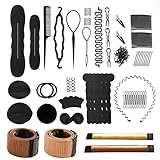 40-teiliges Haarstyling-Zubehör-Set, Duttmacher, Haarzopf-Werkzeug für die Herstellung von...