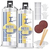 Metall-Epoxid-Kleber, 2-Komponenten, 100 ml, extra starker Metallkleber, hochfester Metallkleber zum...