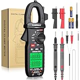 CAMWAY Stromzange, Strommessgerät DC/AC Strom 0-600A, Zangenmultimeter True-RMS 6000 Counts...